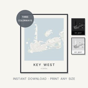 Key West map wall art — Listing image 01 — hero