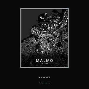 Malmö Map Print, Wall Art, Printable Digital Download, Minimalist City Map, Scandi Poster, Housewarming Gift image 8