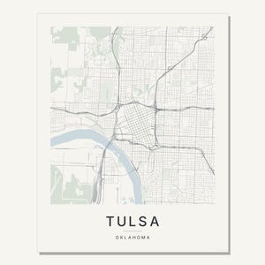Tulsa map wall art — Listing image 03 — flat
