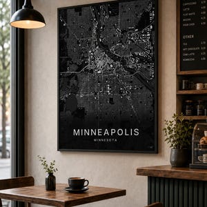 Minneapolis map wall art — Listing image 06 — sizes