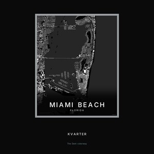 Miami Beach map wall art — Listing image 08 — hero dark