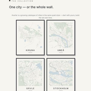 Kiruna Map Print, Wall Art, Printable Digital Download, Minimalist City Map, Scandi Poster, Housewarming Gift image 7
