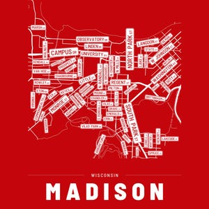 Madison map wall art — Listing image 04 — flat