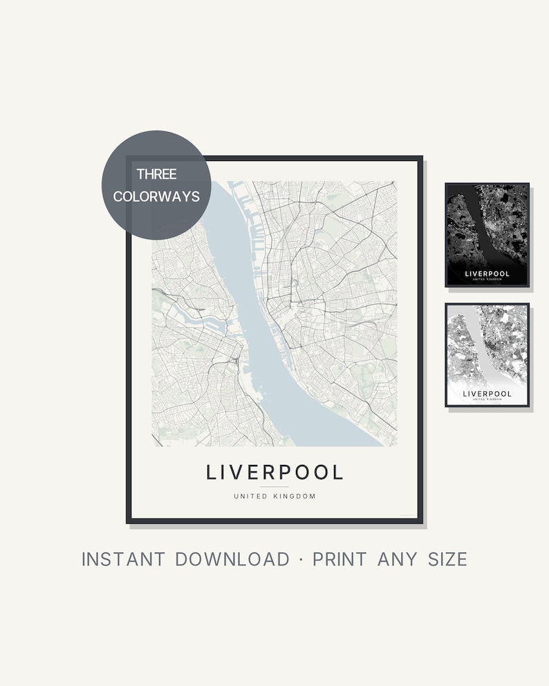 Liverpool map wall art — Listing image 01 — hero
