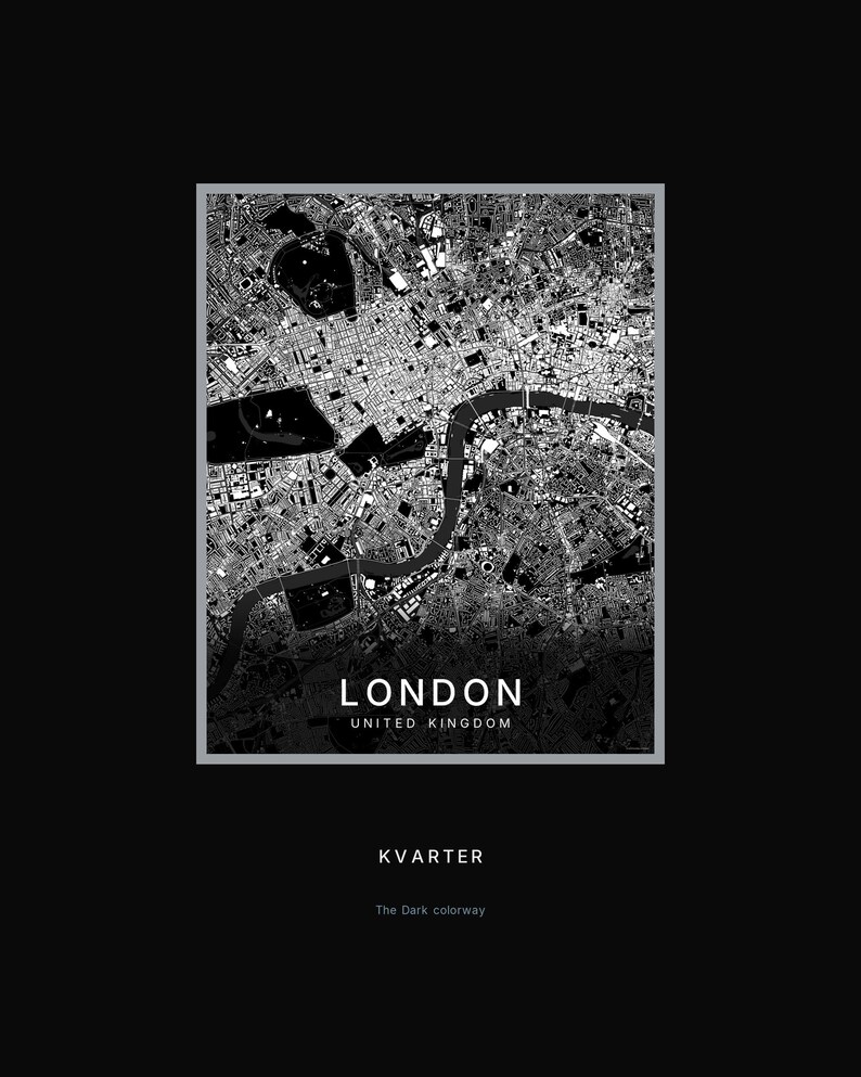 London map wall art — Listing image 08 — hero dark