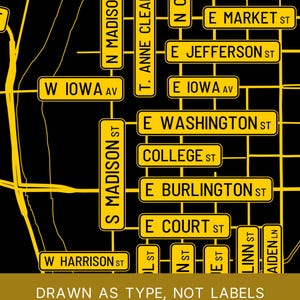 Iowa City map wall art — Listing image 06 — platecraft
