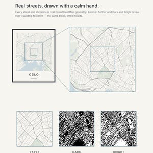 Oslo Map Print, Printable Wall Art, Oslo Poster, City Map Digital Download, Minimalist Scandi Decor, Housewarming Gift image 5