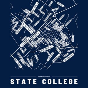 State College map wall art — Listing image 04 — flat