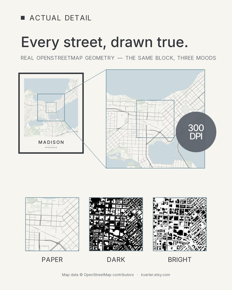 Madison map wall art — Listing image 05 — whatyouget