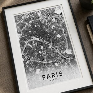 Paris map wall art — Photo of the poster in an interior