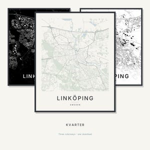 Linköping Map Print, Linköping Poster, Scandinavian Wall Art, Minimalist City Map, Sweden Printable, Digital Download, Housewarming Gift