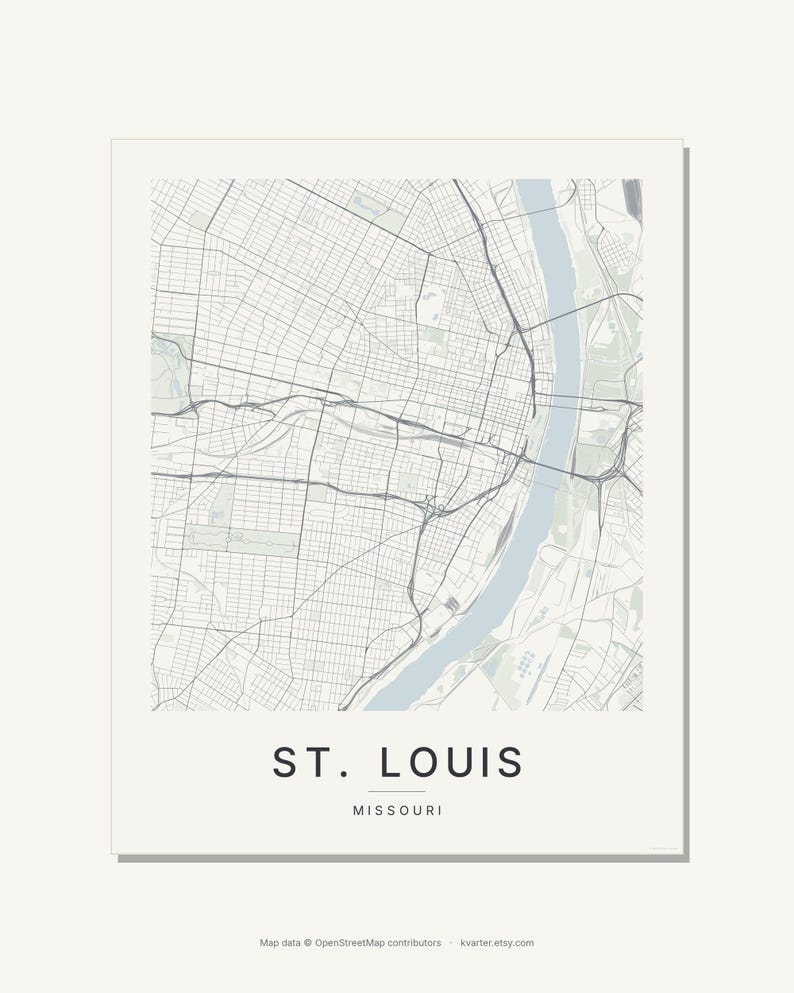 St. Louis map wall art — Listing image 03 — flat