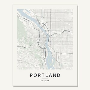 Portland map wall art — Listing image 03 — flat
