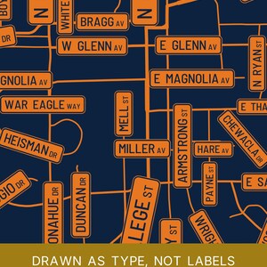 Auburn map wall art — Listing image 06 — platecraft