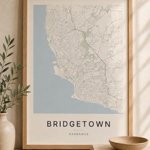 Bridgetown map wall art — Photo of the poster in an interior