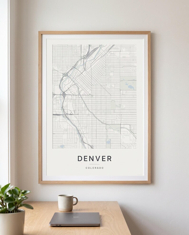 Denver map wall art — Listing image 03 — flat