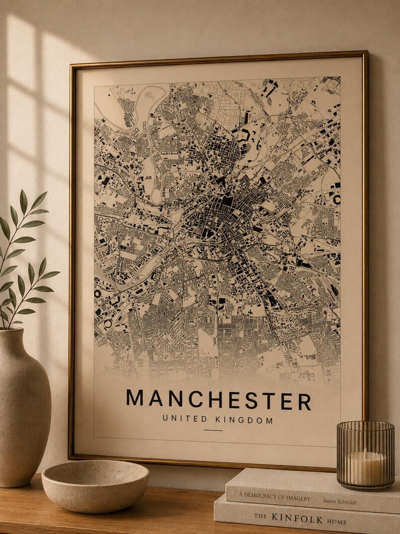 Manchester map wall art — Listing image 05 — whatyouget