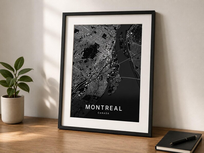 Montreal map wall art — Listing image 03 — flat