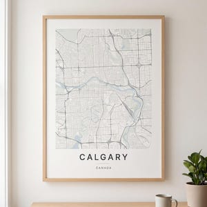 Calgary map wall art — The poster in a room (AI-generated)