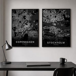 Halmstad Map Print, Wall Art, Printable, Digital Download, Minimalist City Map Poster, Scandi, Housewarming Gift image 4