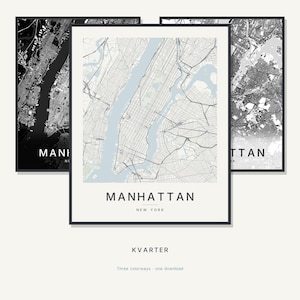 Manhattan map wall art — Listing image 01 — hero