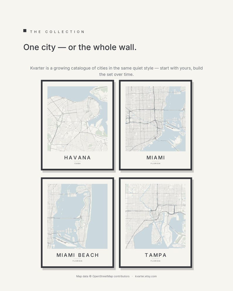 Havana map wall art — Listing image 07 — gallerywall