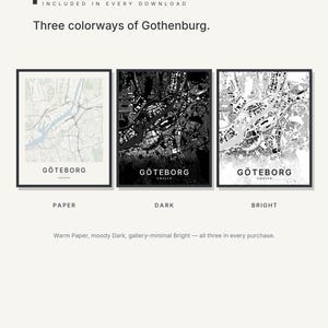 Gothenburg Map Print, Wall Art, Printable, Digital Download, Minimalist City Map, Scandi Poster, Housewarming Gift image 4