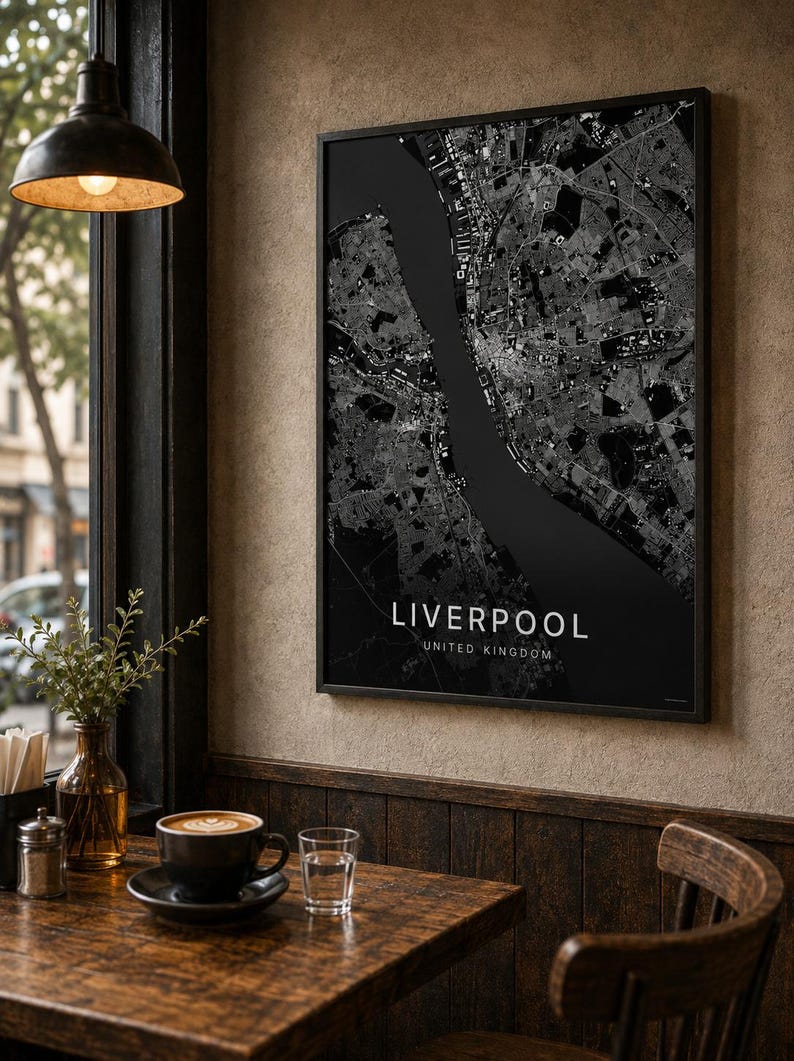 Liverpool map wall art — Listing image 03 — flat