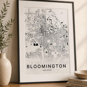 Bloomington map wall art — Listing image 08 — hero dark