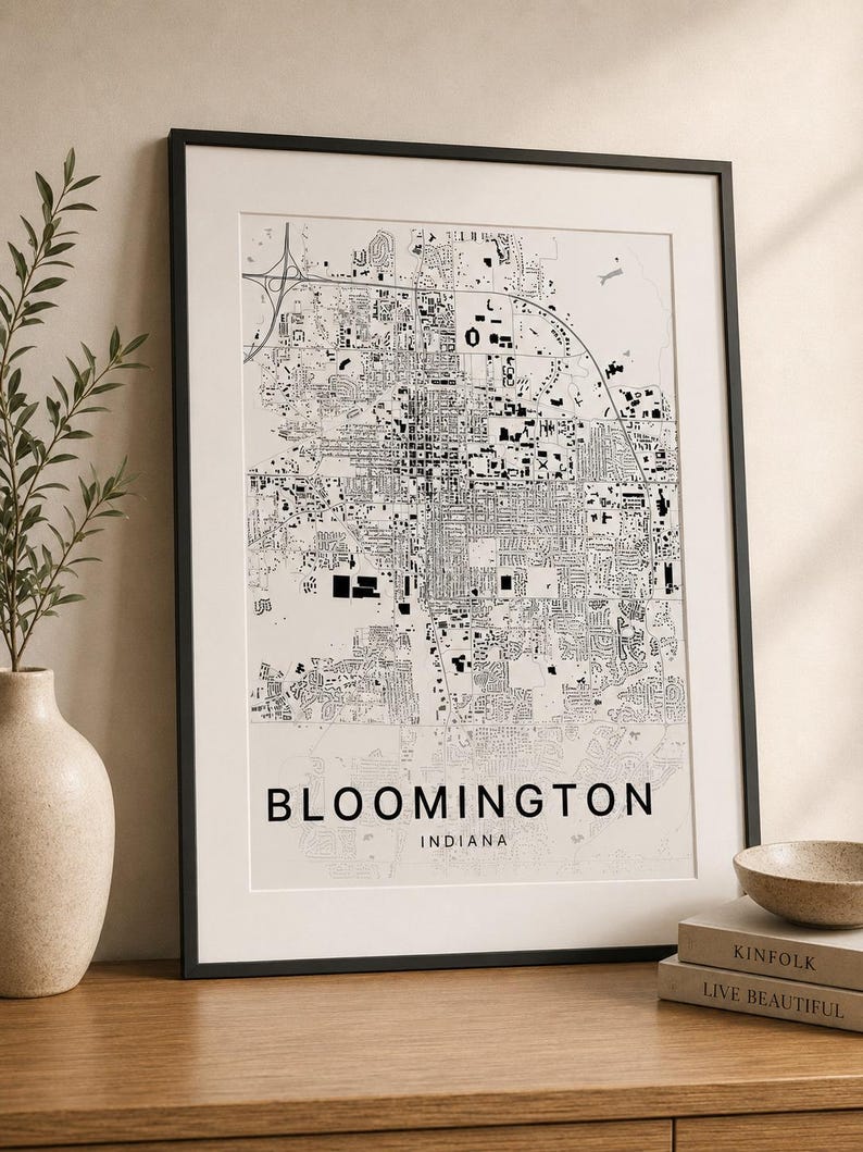Bloomington map wall art — Listing image 08 — hero dark