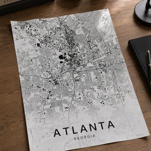 Atlanta map wall art — Listing image 04 — detail