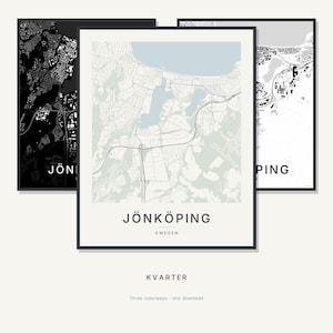 Jönköping map wall art — Listing image 01 — hero