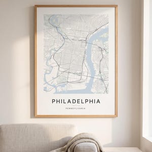 Philadelphia map wall art — The poster in a room (AI-generated)