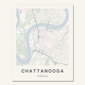 Chattanooga map wall art — Listing image 03 — flat