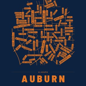 Auburn map wall art — Listing image 04 — flat