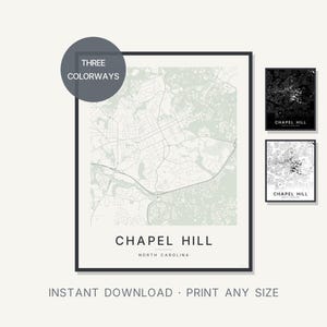Chapel Hill map wall art — Listing image 01 — hero