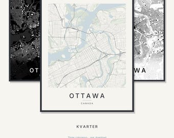 Ottawa Map Print, Ottawa Poster, Modern Wall Art, Minimalist City Map, Canada Printable, Digital Download, Housewarming Gift