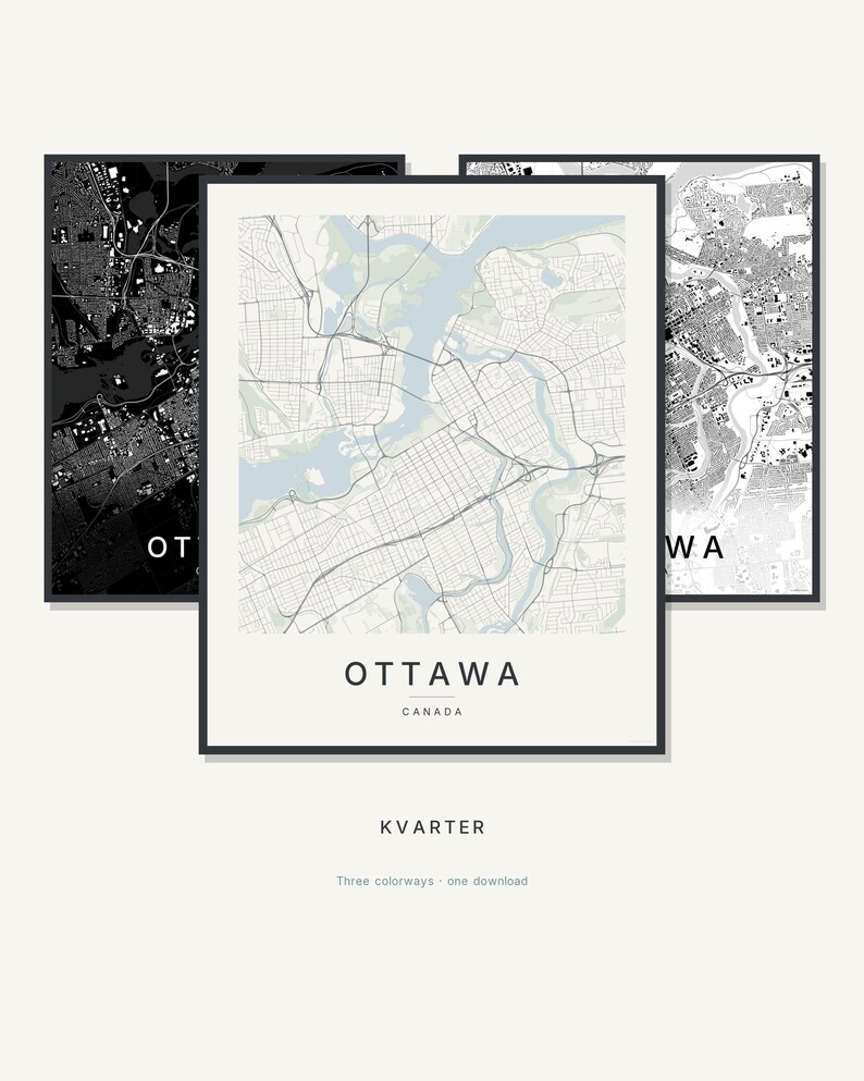 Ottawa map wall art — Listing image 01 — hero