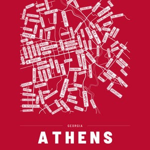Athens map wall art — Listing image 04 — flat