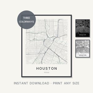 Houston map wall art — Listing image 01 — hero