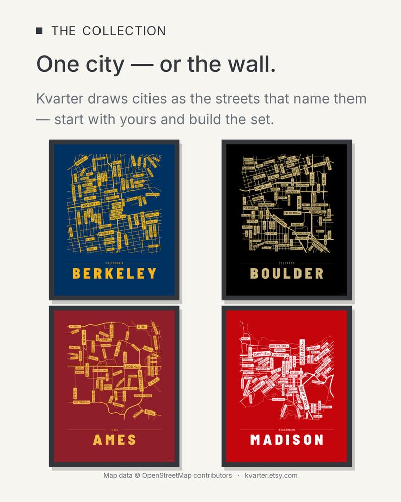 Berkeley map wall art — Listing image 09 — theline
