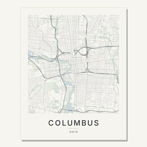 Columbus map wall art — Listing image 03 — flat