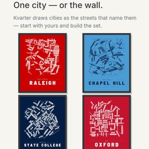 Raleigh map wall art — Listing image 09 — theline