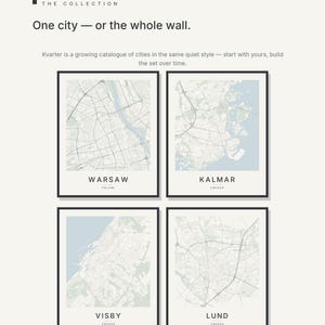 Warsaw map wall art — Listing image 07 — gallerywall