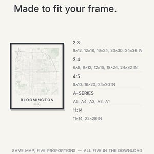 Bloomington map wall art — Listing image 07 — gallerywall