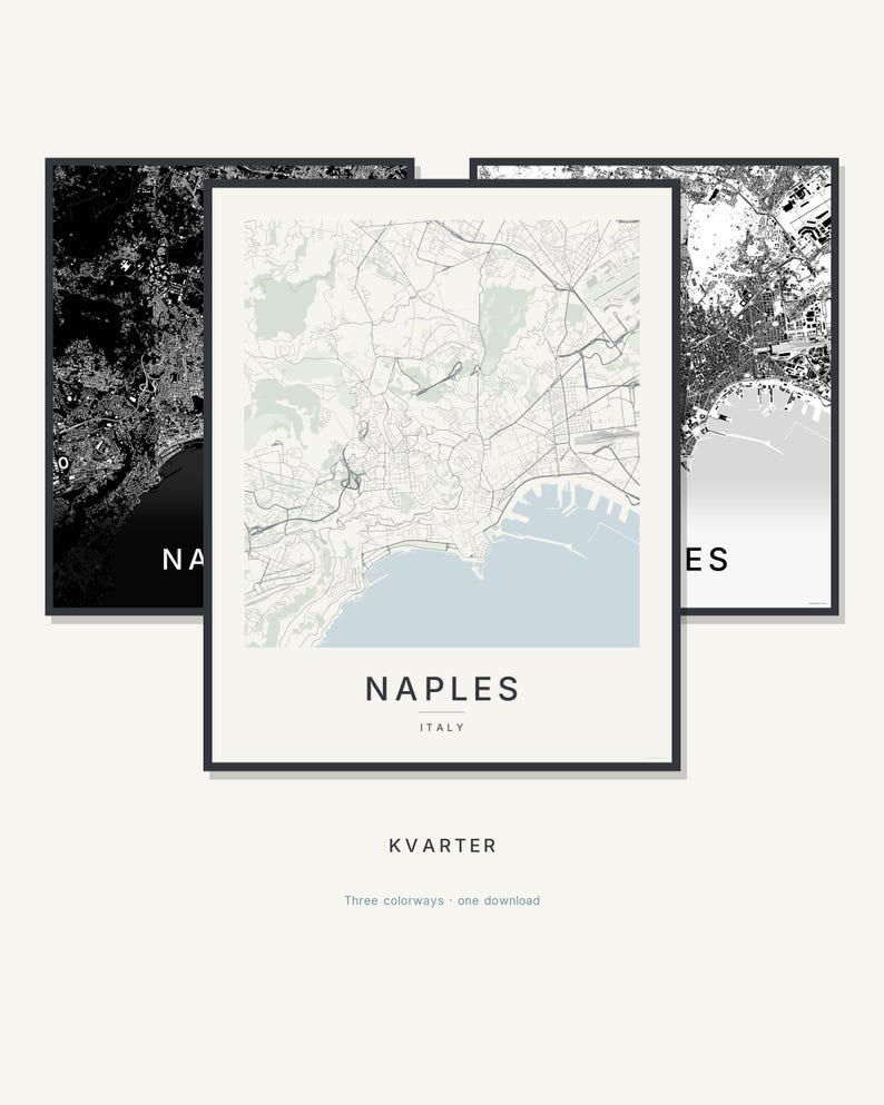 Naples map wall art — Listing image 01 — hero