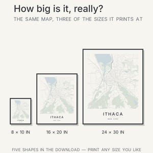 Ithaca map wall art — Listing image 08 — hero dark