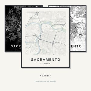 Sacramento Map Print, Sacramento Poster, Modern Wall Art, Minimalist City Map, United States Printable, Digital Download, Housewarming Gift
