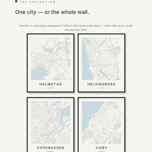 Halmstad Map Print, Wall Art, Printable, Digital Download, Minimalist City Map Poster, Scandi, Housewarming Gift image 7