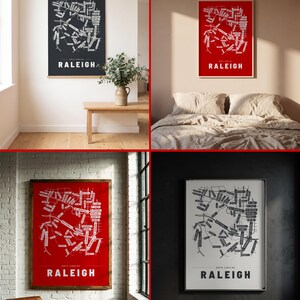 Raleigh map wall art — Listing image 02 — rooms